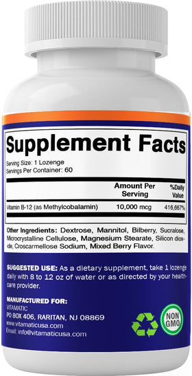 Vue rapprochée de la pastille Vitamatic B12