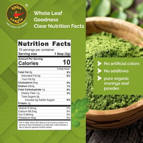 Vue rapprochée de la Poudre de Moringa Bio SPICE MAGIC