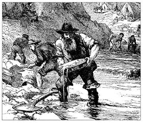 Vue rapprochée de la terre à or de Colorado Gold Paydirt