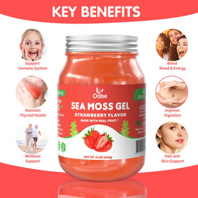 Vue rapprochée de la texture du gel de mousse de mer OALSE