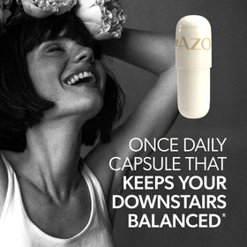 Vue rapprochée des capsules AZO Équilibre Féminin