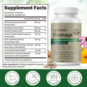 Vue rapprochée des capsules Bivinke pour drainage lymphatique