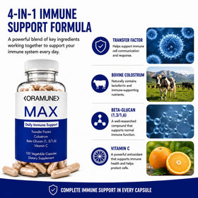 Vue rapprochée des capsules d'Oramune Max Support