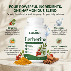 Vue rapprochée des capsules de berbérine LUMINE