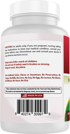 Vue rapprochée des capsules de Best Naturals Orotate de Lithium