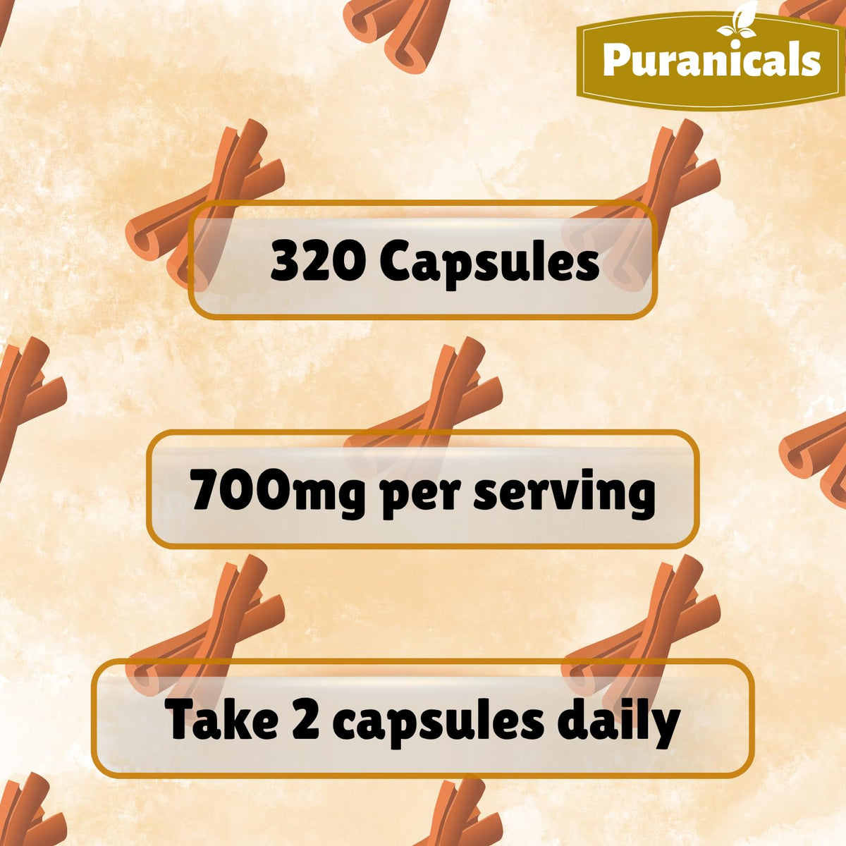 Vue rapprochée des capsules de Cannelle de Ceylan Puranicals