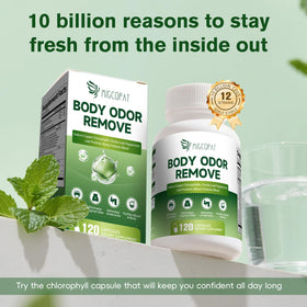 Vue rapprochée des capsules de chlorophylle Migcopat