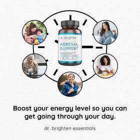 Vue rapprochée des capsules de Dr. Brighten Support Surrénal