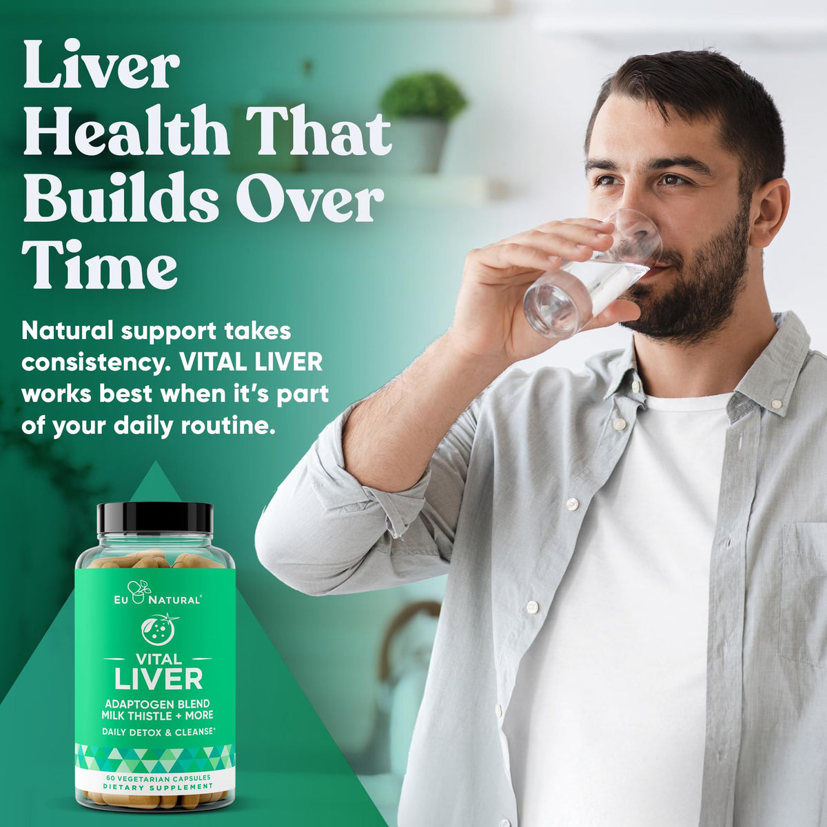 Vue rapprochée des capsules de Eu Natural Détox Foie