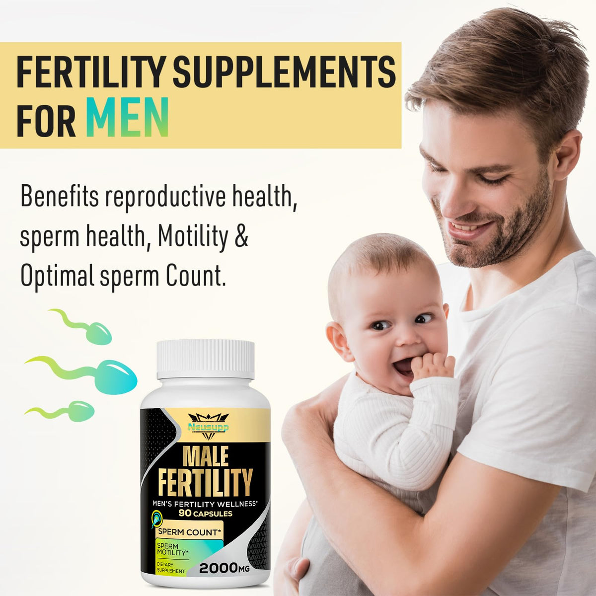 Vue rapprochée des capsules de fertilité Neusupp