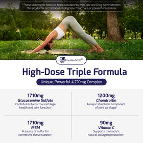 Vue rapprochée des capsules de glucosamine FürstenMED