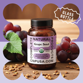 Vue rapprochée des capsules de graines de raisin bio