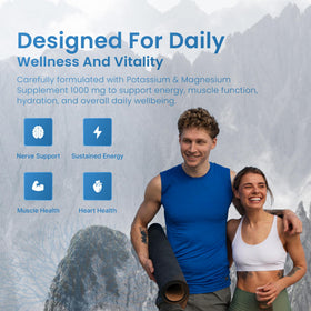 Vue rapprochée des capsules de LifeStrength Potassium Magnésium