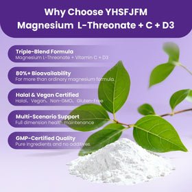 Vue rapprochée des capsules de magnésium L-Thréonate YHSFJFM