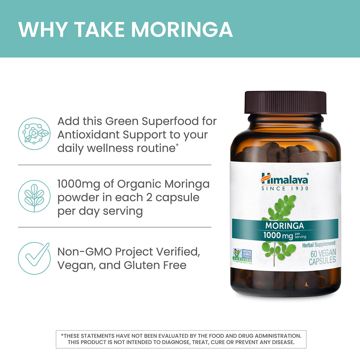 Vue rapprochée des capsules de Moringa Himalaya