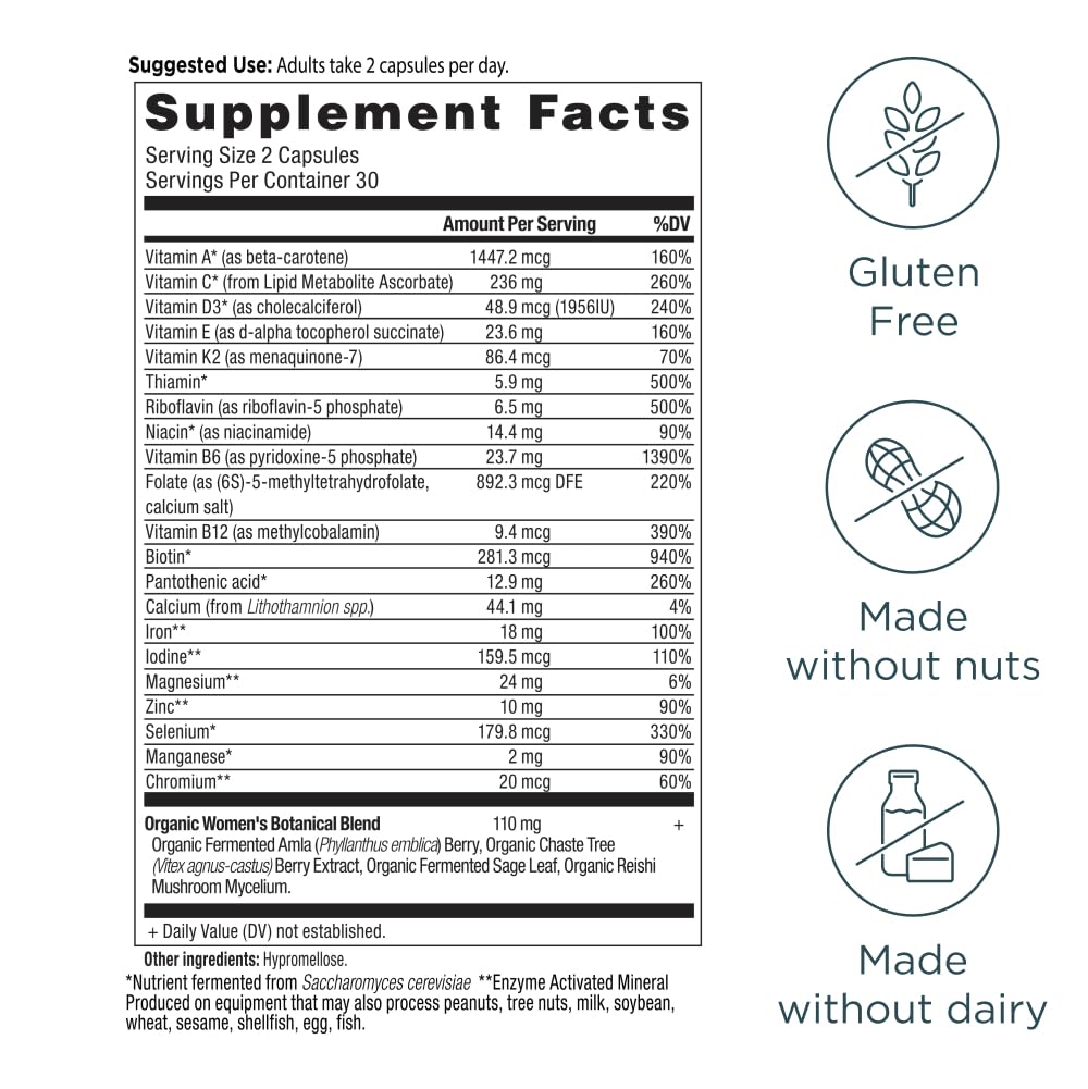 Vue rapprochée des capsules de multivitamines Ancient Nutrition