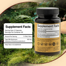 Vue rapprochée des capsules de Vitamyco Champignon Lait Tigre