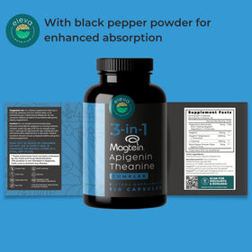 Vue rapprochée des capsules Eleva Nutrition Apigénine