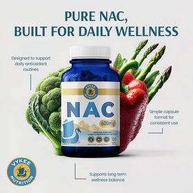 Vue rapprochée des capsules NAC Vykee Nutrition