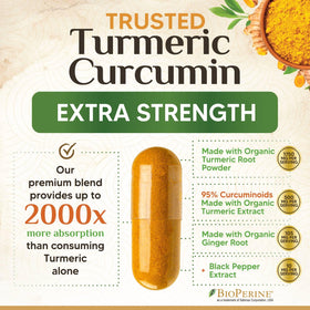 Vue rapprochée des capsules Nature's Nutrition Curcuma & Gingembre