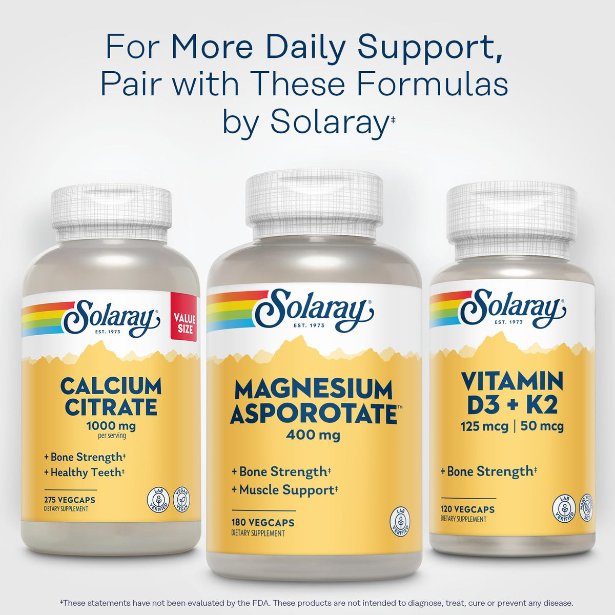 Vue rapprochée des capsules végétales SOLARAY Magnesium Asporotate