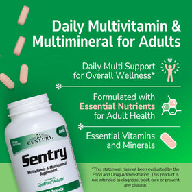 Vue rapprochée des comprimés de 21st Century Multivitamines