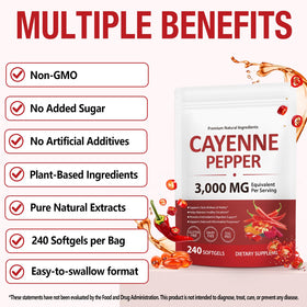 Vue rapprochée des gélules de piment de cayenne RSGRT