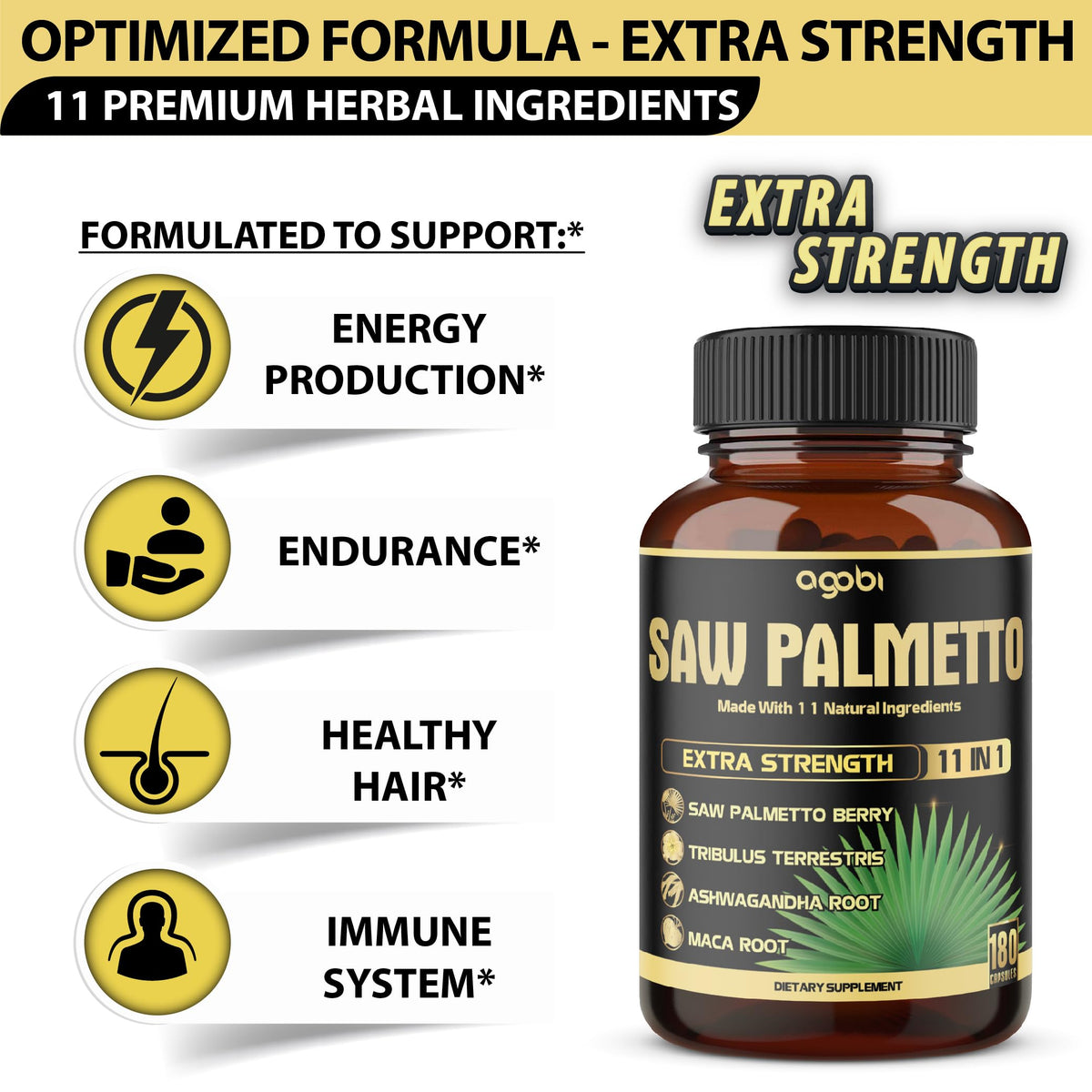 Vue rapprochée des gélules Saw Palmetto agobi