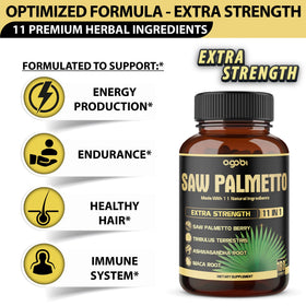 Vue rapprochée des gélules Saw Palmetto agobi