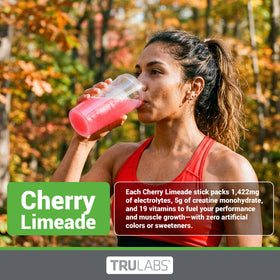 Vue rapprochée des ingrédients de TRULABS Hydrate + Creatine