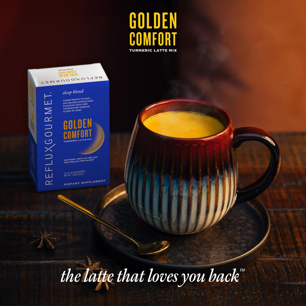 Vue rapprochée du sachet de mélange Golden Comfort