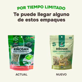 Vue rapprochée du thé herbal Riñosan avec ingrédients naturels