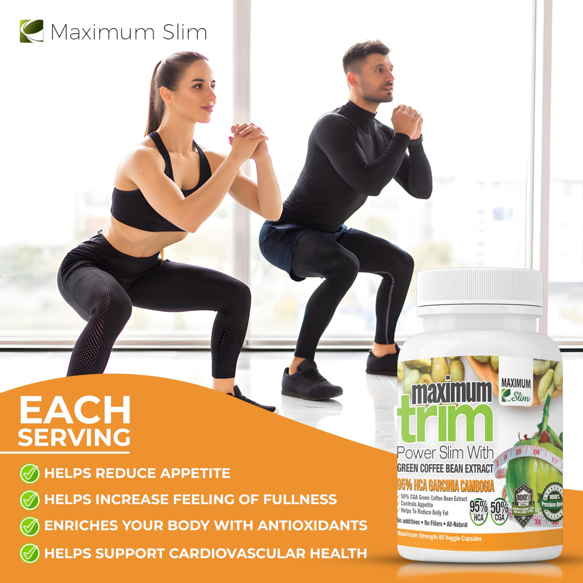 Vue supérieure de la bouteille de Garcinia Cambogia