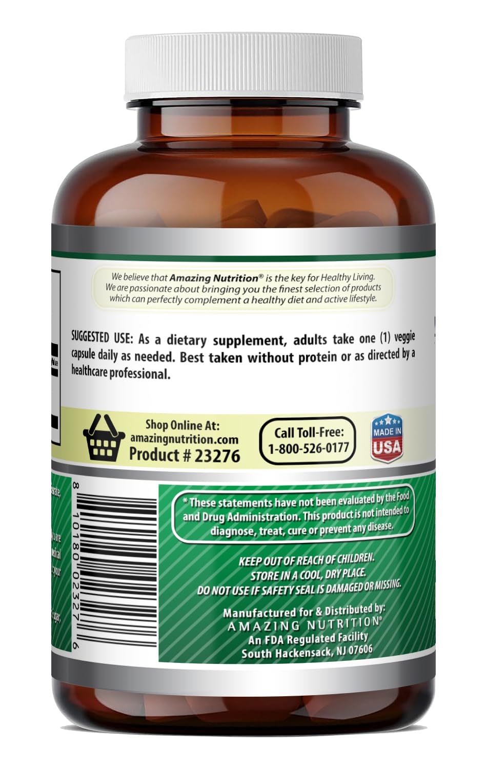 Vue supérieure des capsules végétales GABA 750mg