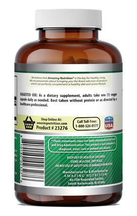 Vue supérieure des capsules végétales GABA 750mg