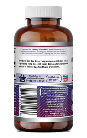 Vue supérieure du flacon de L-Tyrosine Amazing Nutrition