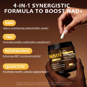 Vue supérieure du flacon de NMN 1000mg RiRywony Health