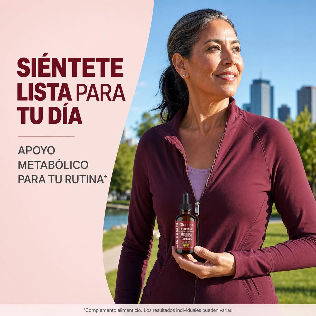Vues différentes du flacon de vitalleap Glucora Berberina Liquide