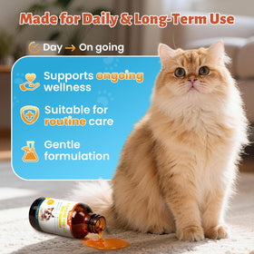 VUN L-Lysine Liquide pour Chats 150g, utilisation avec de la nourriture