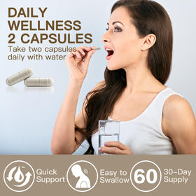 Vunexo Capsules de Drainage Lymphatique 60 capsules avec un verre d'eau