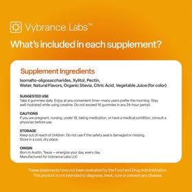 VYBRANCE LABS Gummies au goût mangue citron sur une assiette