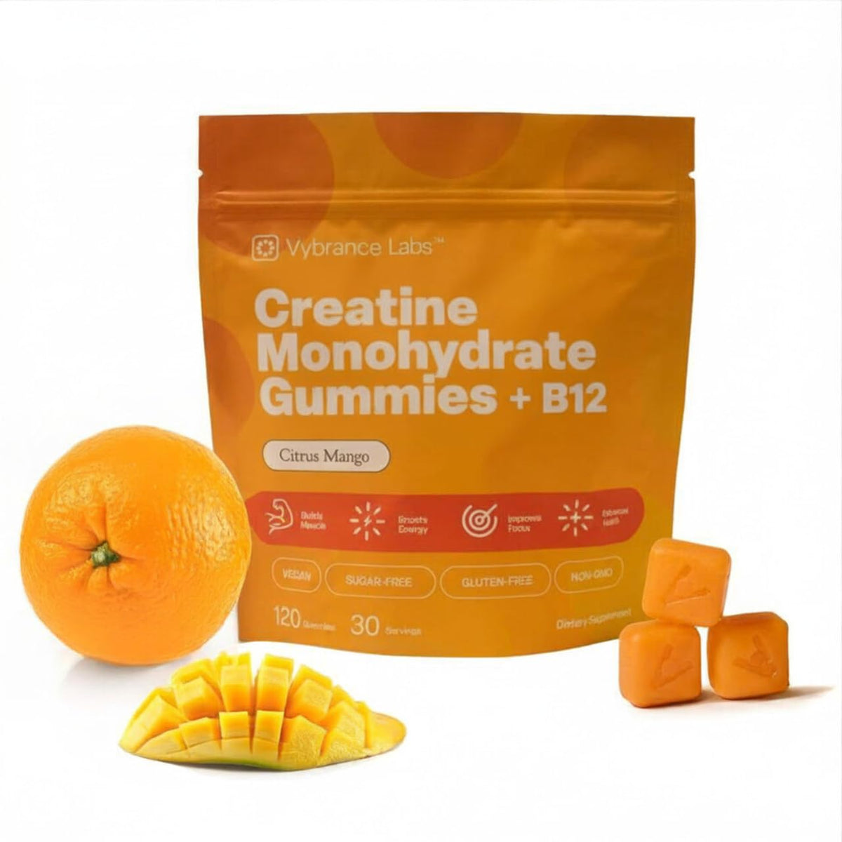 VYBRANCE LABS Gummies de Créatine Monohydrate 5g paquet avant