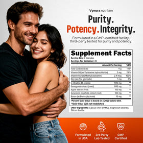 Vynora Nutrition Complément Alimentaire Masculin capsules sur fond blanc
