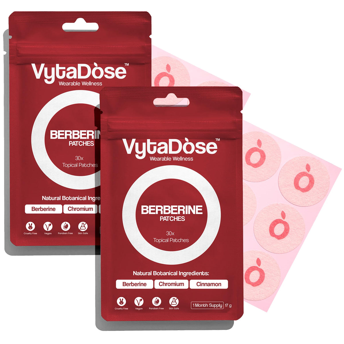 Vytadose Patches de Berbérine Extra Fort, paquet de 30 patches
