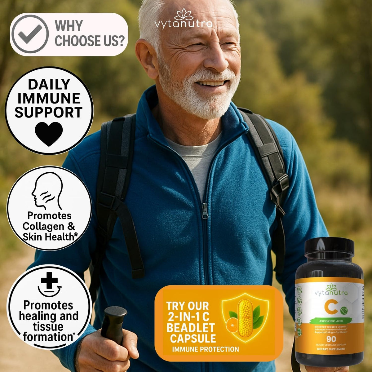 Vytanutra Vitamine C capsules dans un bol