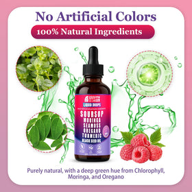 Vyxion Soursop Bitters 10 en 1 avec des herbes fraîches