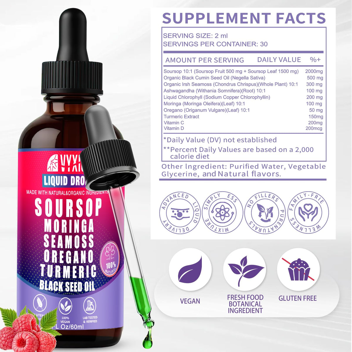 Vyxion Soursop Bitters 10 en 1 dans un cadre de vie quotidienne