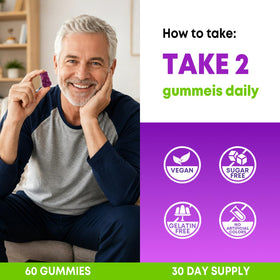 VZOXAINS Gummies Calcium Magnésium Zinc 600mg côté de la boîte