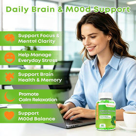 VZOXAINS Gummies Ginkgo Biloba 240mg côté avec étiquette nutritionnelle