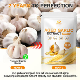 WACHRAY Ail Vieilli 10000mg gélules, gélules sur une table